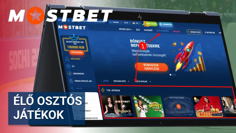 Mostbet élő kaszinó: átlátható játék élő osztókkal