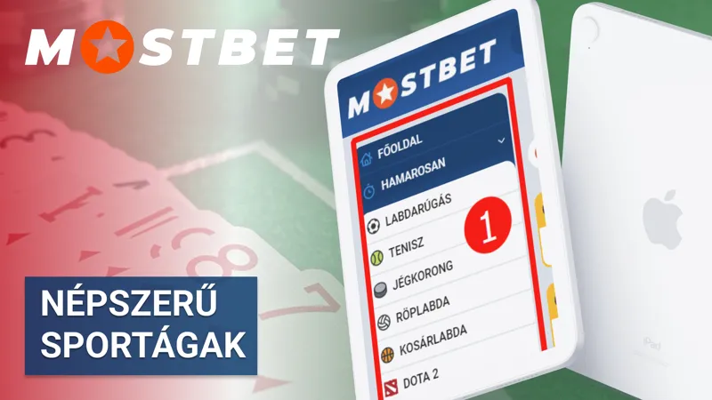 Futballfogadások szekció az Mostbet platformon